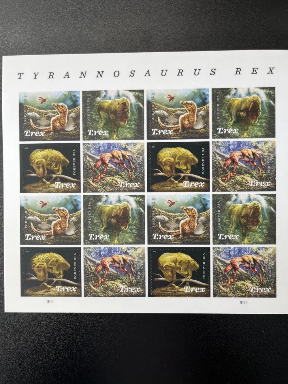 The World of Dinosaurs 32c Tyrannosaurus Rex Forever Sheet stamps Bundle, NEW
